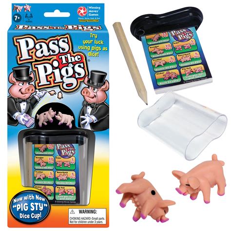 Buy Pass The Pigs by Winning Moves Games USA, a Hilarious Pig Dice Game