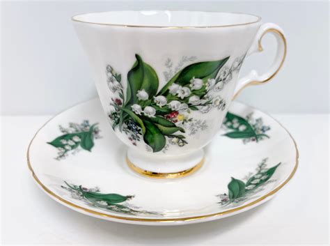 Lily Of The Valley By Royal Grafton Tea Cup And Saucer May Birthday