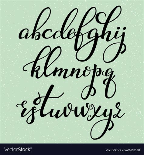 Handwritten Brush Style Calligraphy Cursive Font Vector Image