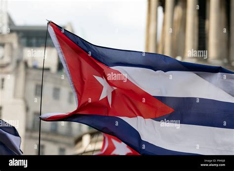 Cuban flag waving in the wind Stock Photo - Alamy