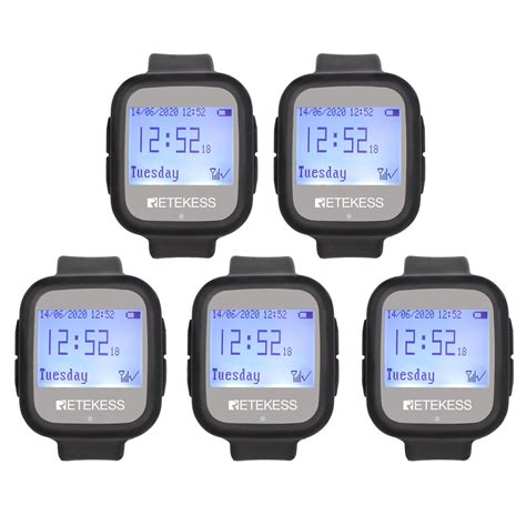 Retekess TD106 Wireless Calling System Watch Receiver 5 pack