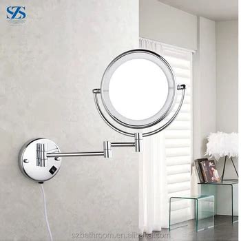 20x Magnifying Hinged Round Mirror Wall Mounted With Light - Buy Round Wall Mirror,Hinged Mirror ...