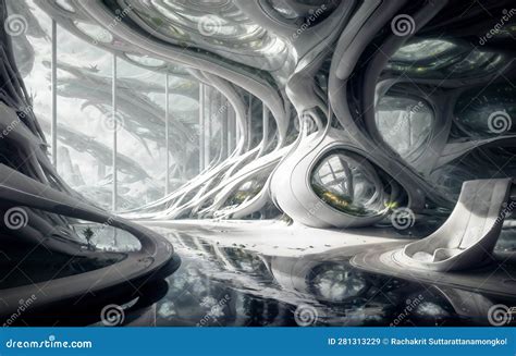 Stadium Sci Fi Background Futuristic Free From Architecture Exterior