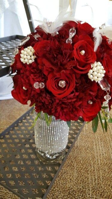 Red roses, crystal bouquet by Martin's flower mart Granger, Indiana. | Crystal bouquet, Flower ...