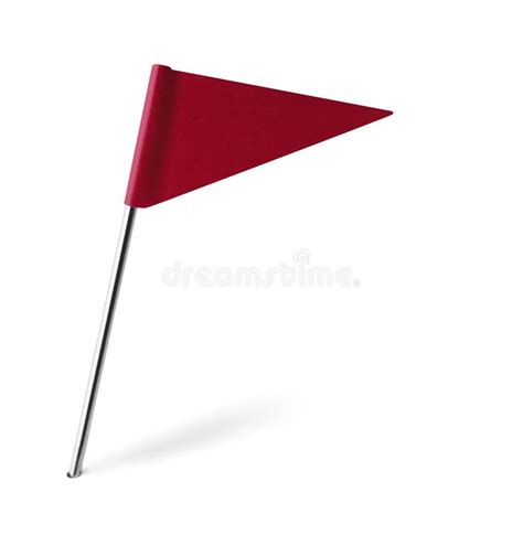 Red Triangle Flag stock illustration. Illustration of image - 34638205