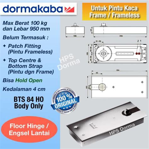 Jual Floor Hinge Dorma BTS 84 HO Body Only Engsel Lantai Shopee