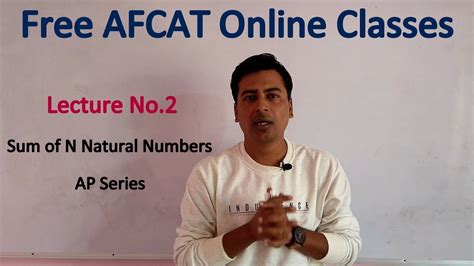 Afcat Lecture No Sum Of N Natural Numbers Ap Series Afcat Ib