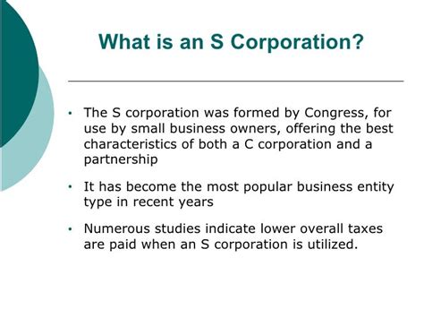 The S Corporation How It All Works