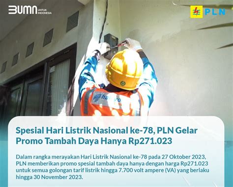 Dalam Rangka Hari Listrik Nasional Pln Kasih Promo Tambah Daya Listrik