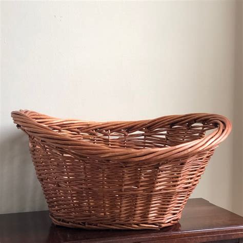 Small Vintage Laundry Basket | Chairish