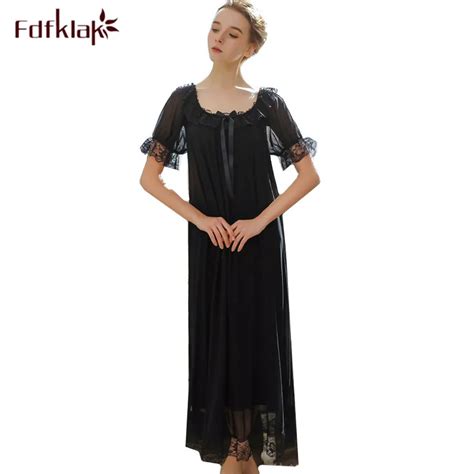 Fdfklak Large Size Loose Night Dress Women Sleepwear Nightgown Short