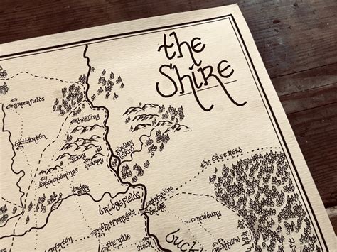 Map of the Shire From Middle Earth: Aged Handmade Hand - Etsy