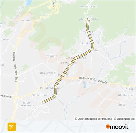 Rota da linha extensão vila inhomirim horários paradas e mapas