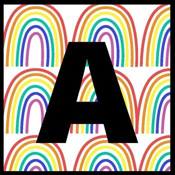 Rainbow Alphabet Letters by Mrs Grady's Room | TPT