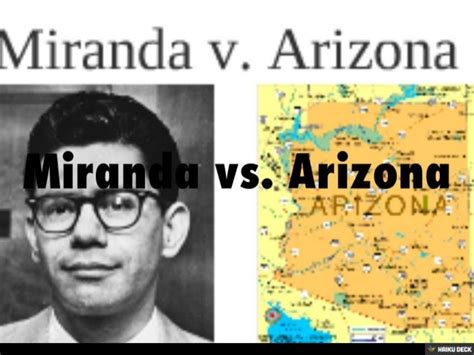 Miranda vs. Arizona