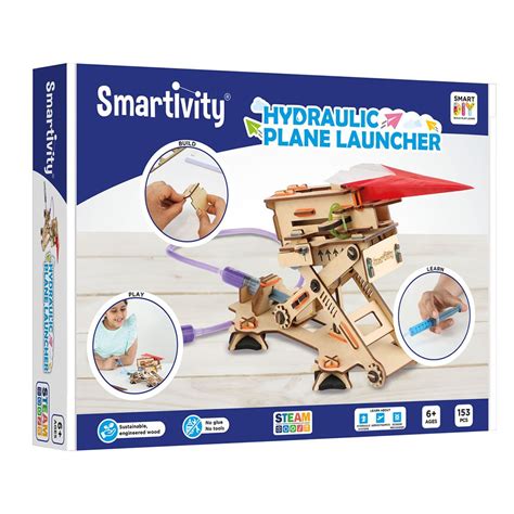 Smartivity Hydraulic Plane Launcher Maquette En Bois Defiparades