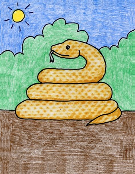 Coiled Snake Drawing at PaintingValley.com | Explore collection of ...