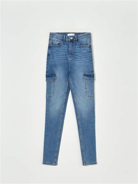 Jeans High Waist Skinny Colore Blu Sinsay Za J