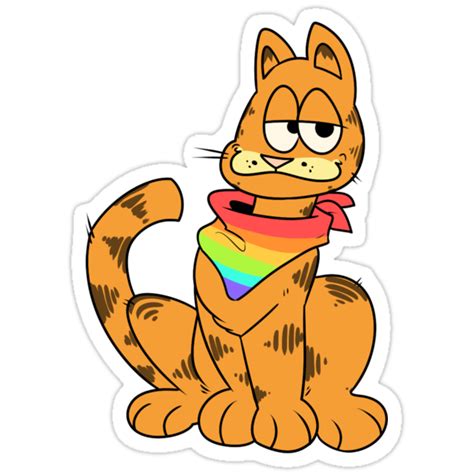 Garfield Pride Stickers By Snebzz Redbubble