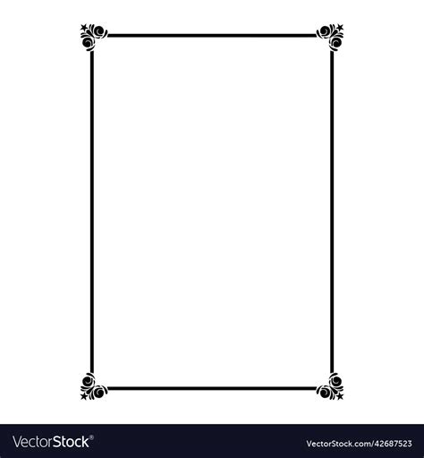 Decorative ornamental rectangle frame border Vector Image