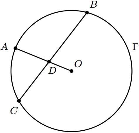 geometry - Prove the relationship between the chord and the radius ...