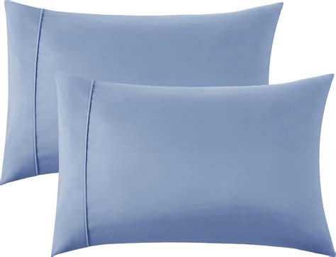 Bedsure King Size Pillow Cases Set Of 2 Slate Blue Brushed Microfiber Pillowcases