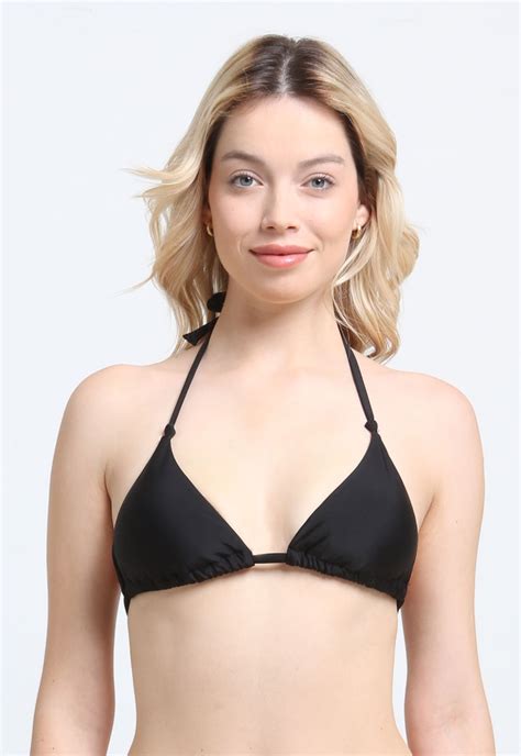 Ripley Bikini Triangulo Con Nudos Negro