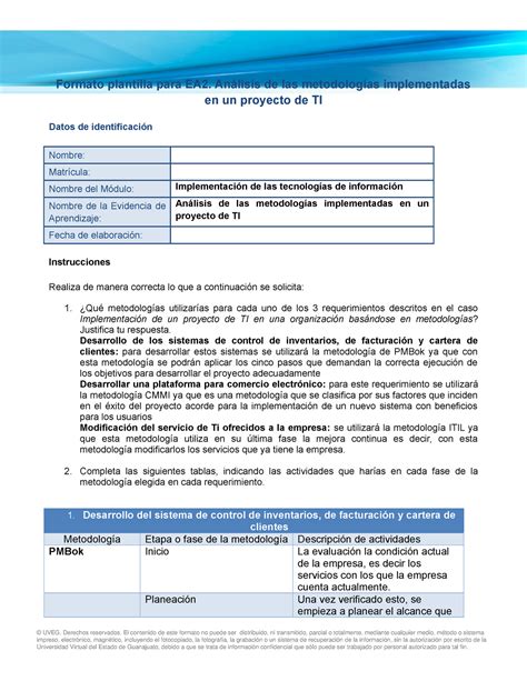 Ficha De Analisis EA2 Nota 9 6 Formato Plantilla Para EA2