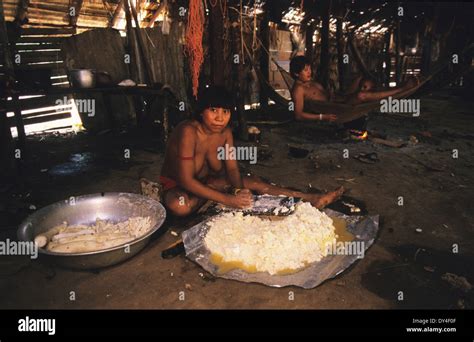 Yanomami indians manioc hi-res stock photography and images - Alamy