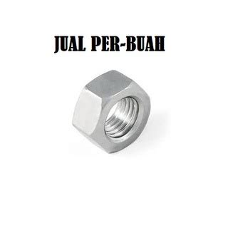 Jual Perbuah Hex Nut M Putih Mur Segi Enam M Hexagonal Pengencang