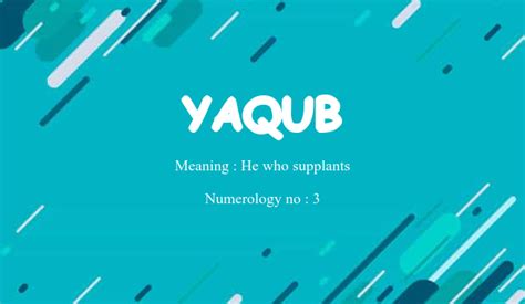 Yaqub Name Meaning