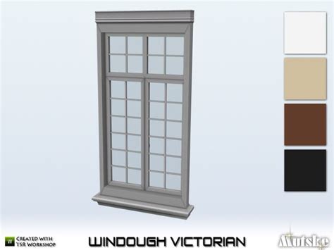 Mutske S WinDough Window Middle 2x1 Single Sims 4 Windows Sims House