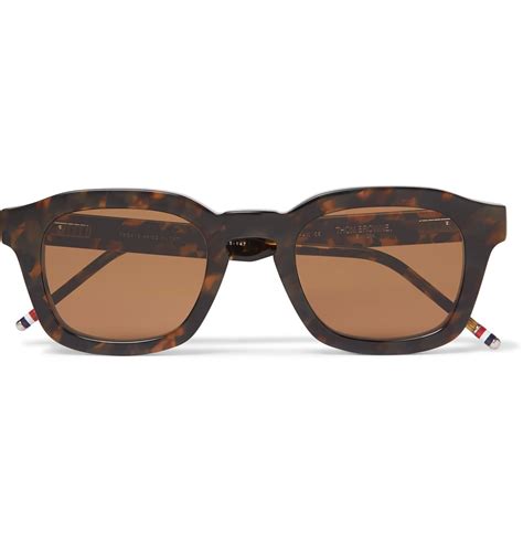 Thom Browne 412 Square Frame Tortoiseshell Acetate Sunglasses