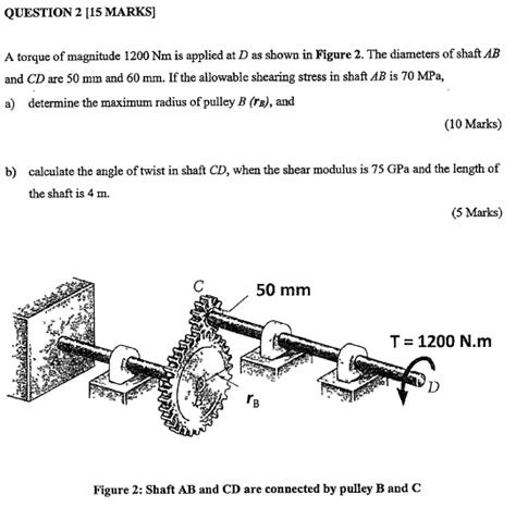 Solved A Motor As Shown In Figure Q Exerts A Torque Of