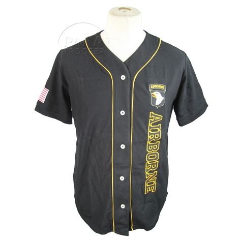 Baseball Shirt Black 101st Airborne