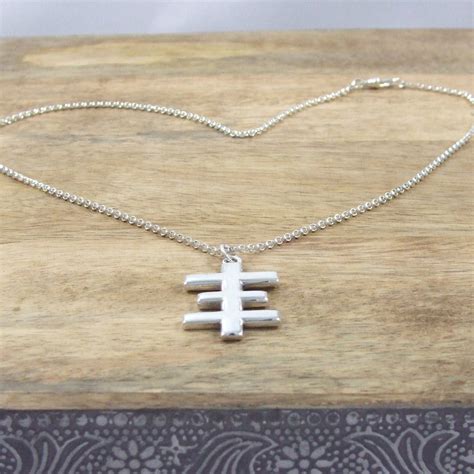 Sterling Silver Large Psychic Cross Necklace Love Jesse Designs