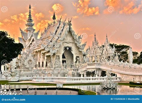 Wat Rong Khun or the White Temple in Chiang Rai, Thailand Stock Photo ...