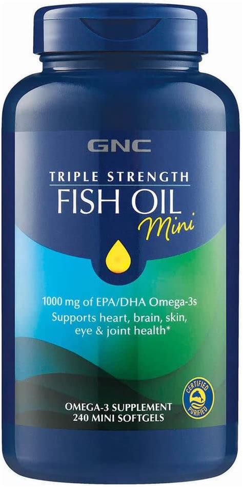 GNC Triple Strength Fish Oil Mini S Omega 3 Heart Brain Joint Eye