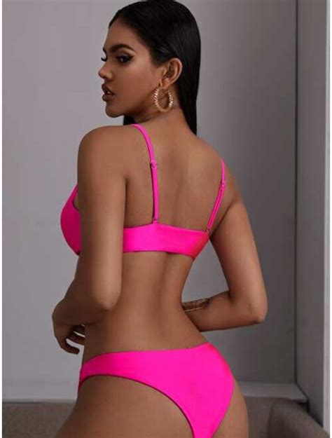 Buy Solid Top With High Cut Bikini Set Online Topofstyle