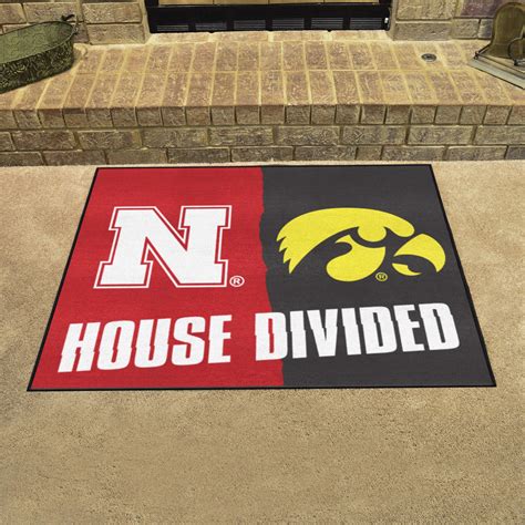 Fanmats | House Divided - Nebraska / Iowa House Divided House Divided Mat