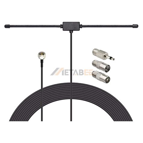 Fm Radio Folded Dipole Antenna75 Ohm Rf F Type3m Rg174 Cablefor