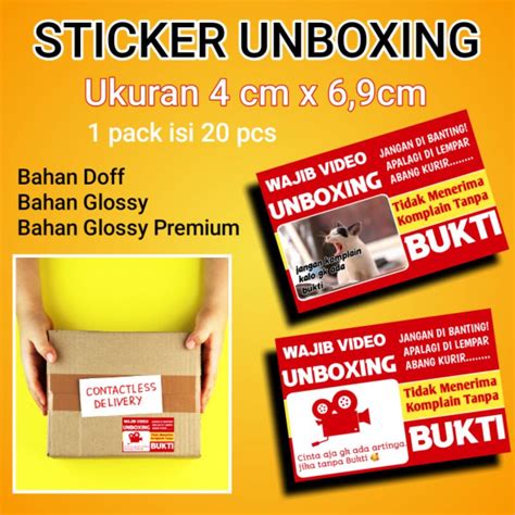 Jual Sticker Unboxing Paket Shopee Indonesia