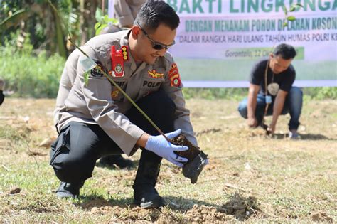 Jelang Hut Ke Bid Humas Polda Gorontalo Gelar Penanaman Pohon