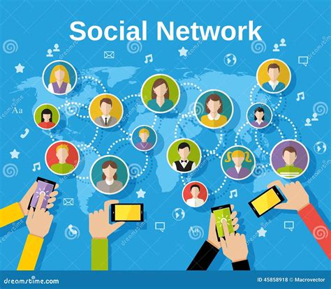 Social Network Concept Stock Vector Illustration Of Community