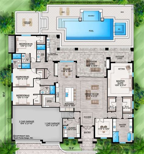 House Plan 207 00115 Coastal Plan 3 290 Square Feet 4 Bedrooms 5