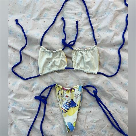 Frankies Bikinis Terry Bikini Set Santorini Gem