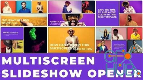 After Effects Multiscreen Slideshow Split Screen Opener Dynamic Intro