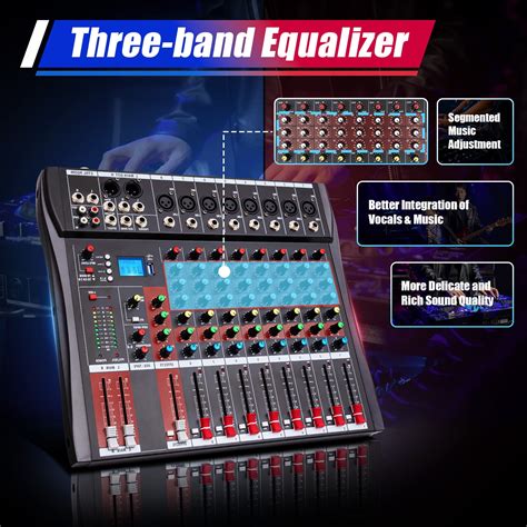 Bluetooth Studio Audio Mixer Live Sound Mixing Console Desk System