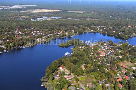 Königs Wusterhausen von oben Ortskern am Uferbereich des Krimnicksee