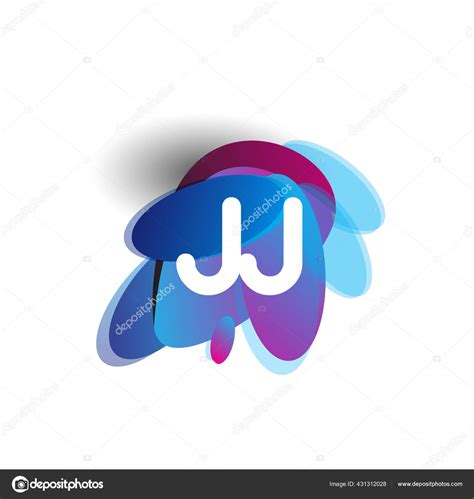 Letter Logo Colorful Splash Background Letter Combination Logo Design